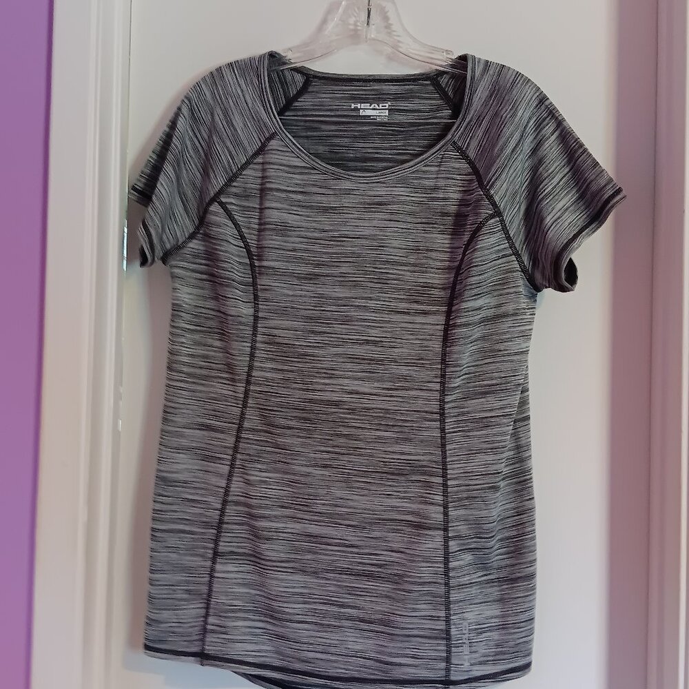 WOMEN'S LARGE HEAD HEATHER GREY SHORT SLEEVE TEE Work Out